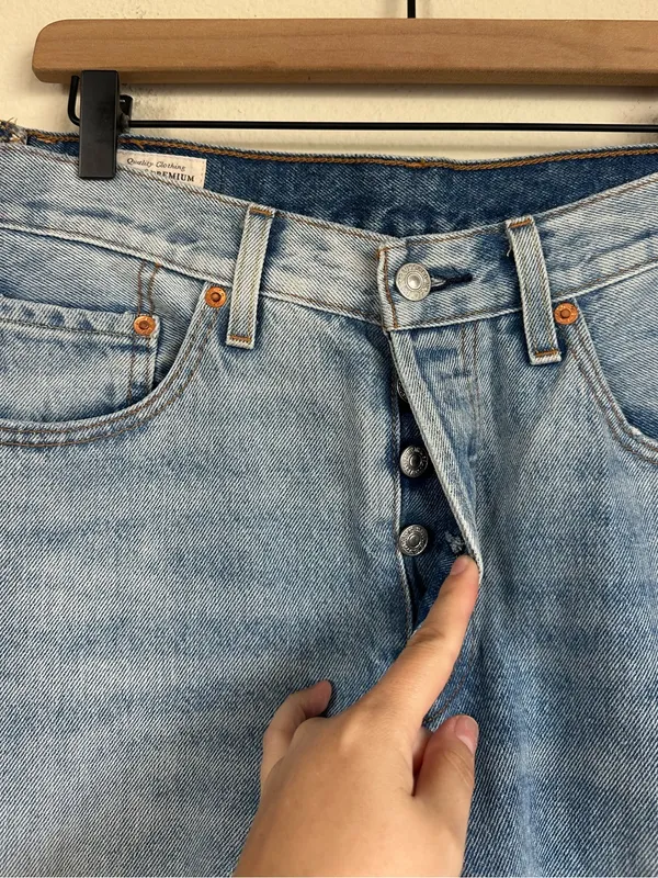 NWT Levi’s X Free People Spliced 501 Jeans - Image 11