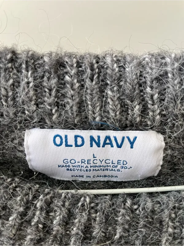 Old Navy Gray Crewneck Pullover Sweater - Image 2