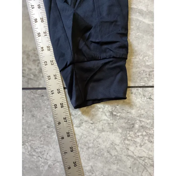 Halara NWOT High Waisted Pleated Joggers Navy Blue Tapered Athletic Pants S - Image 4