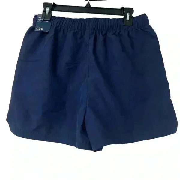 Dsg Notched Woven Shorts Womens Size M Inkspot Blue Athleisure Drawstring Waist - Image 3
