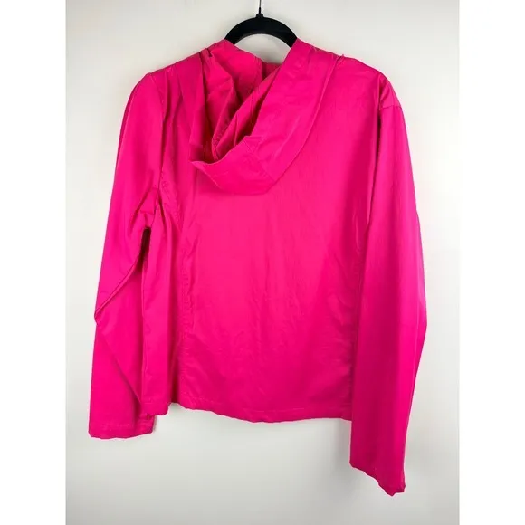 Danskin Hooded Half Zip Active Windbreaker Jacket Pink XL - Image 3