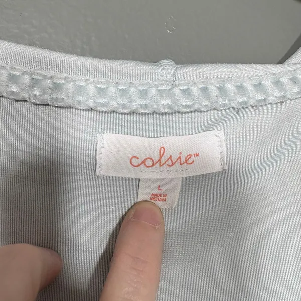 Colsie Women's Light Gray Cropped Ribbed Velour Zip Up Hoodie Sweatshirt - Large - Image 4