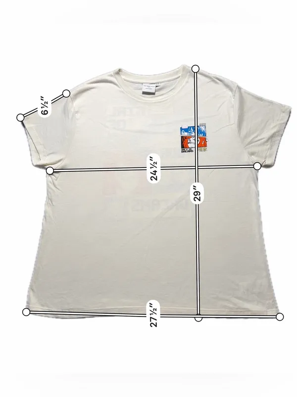 Skinnydip London Women’s XXL Anime Graphic T-Shirt Cream Girl of Your Dreams - Image 6