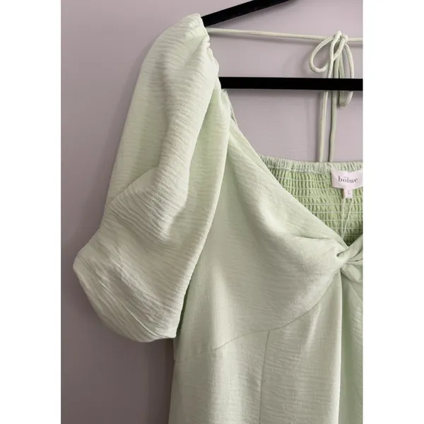 Bohme Halston Midi Dress Green‎ Women's Size Large - Image 9