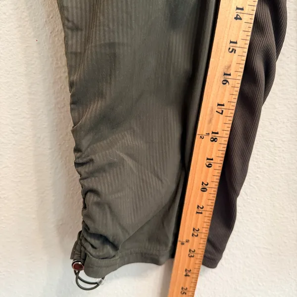 Lululemon Dance Studio Crop II Unlined Pants Dark Olive Women's 10 Drawstring - Image 14