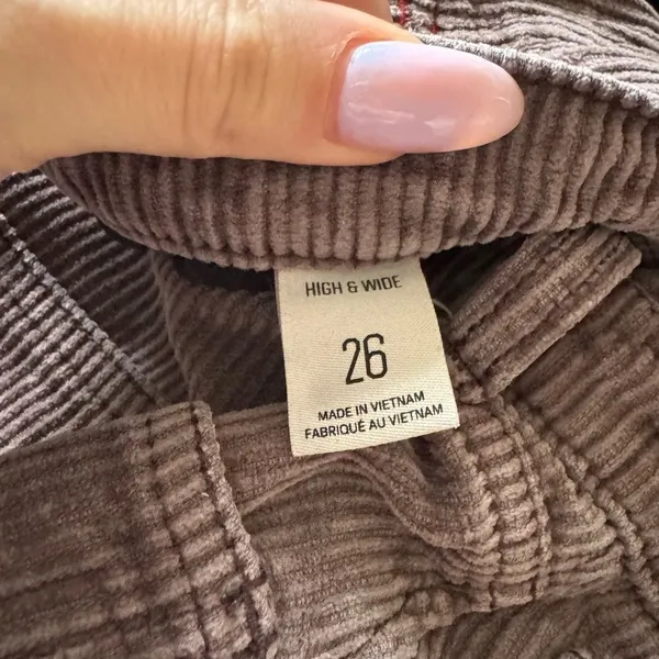 BDG Urban Outfitters‎ High & Wide Corduroy Pants Size 26 in Brown/Purple - Image 8