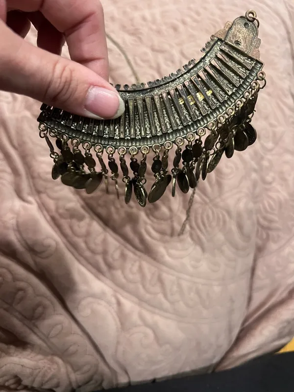 Handmade Silver Coin Bib Necklace - Women Jewelry - Image 4