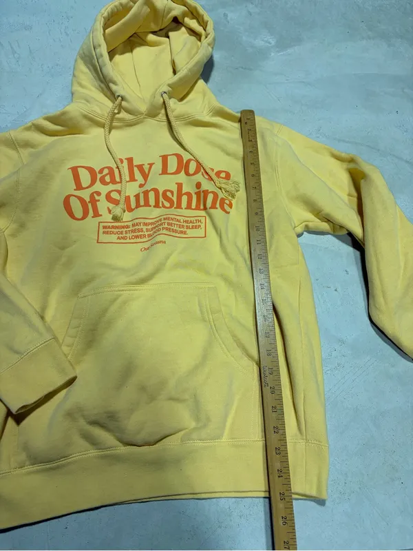 Our seasns Daily Dose Of Sunshine Yellow Hoodie Sweatshirt small - Image 6