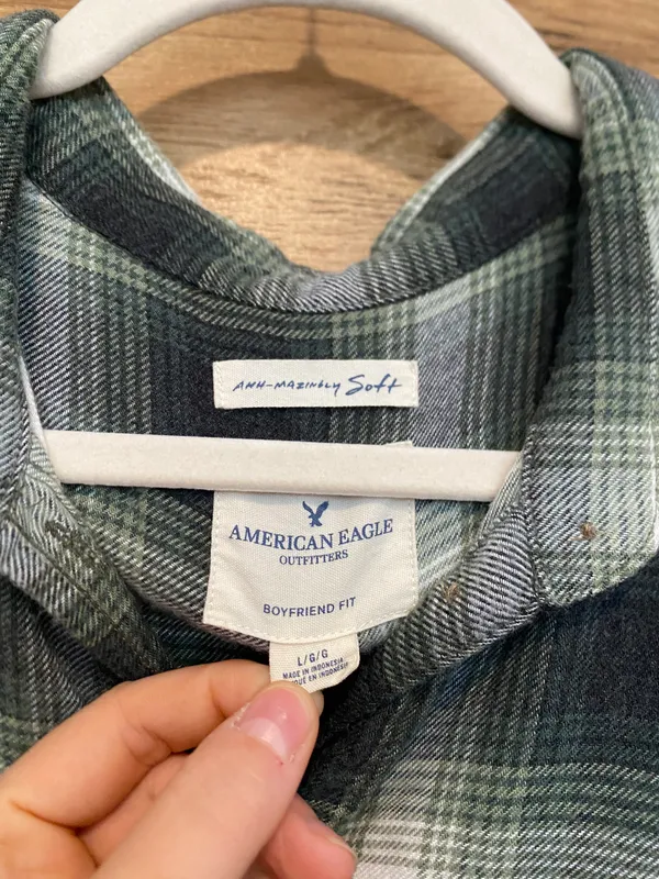 American Eagle Outfitters Boyfriend Fit Flannel - Image 3