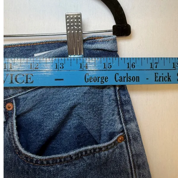 Denim Forum The Farrah Hi-Rise‎ Wide Leg Jeans Blue Size 29 Denim Pants - Image 7
