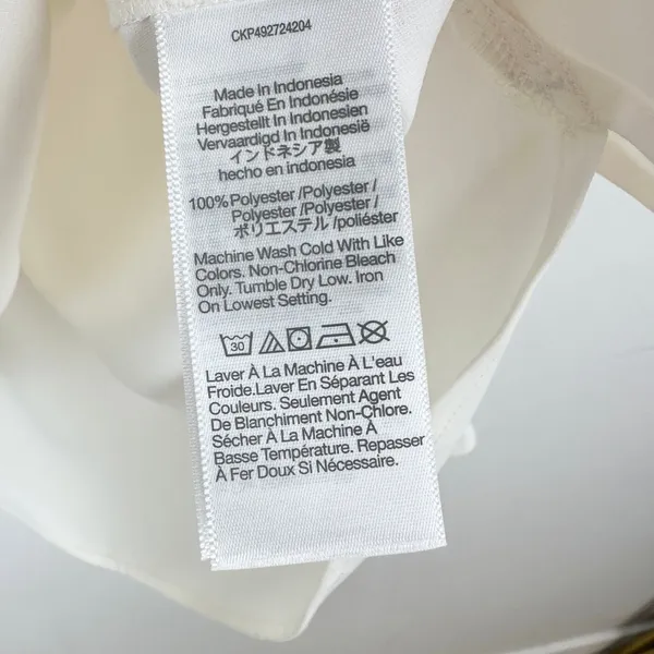 Madewell Contrast Stitch Popover Shirt Blouse Winter White Long Sleeve M NWT - Image 12