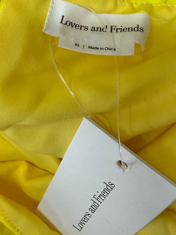 Lovers + Friends LAZO‎ MIDI DRESS in yellow NWT size xs - Image 7