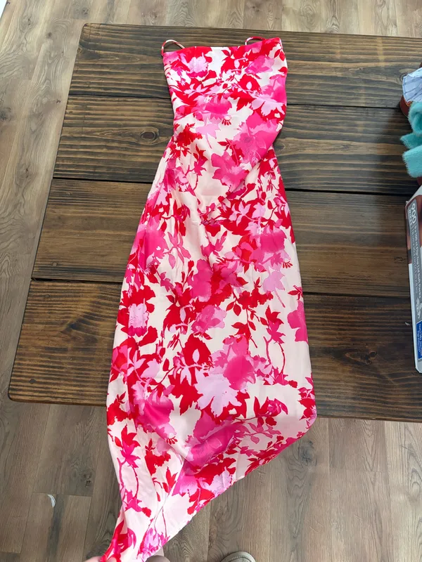 Hello Molly Semi-formal Dress | floral | pink and red | XS - Image 5