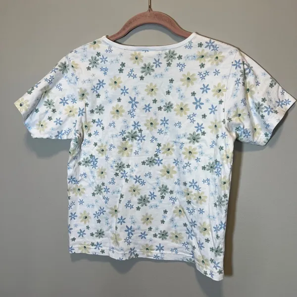 Vintage 2000 Warner Bros Studio Store Tweety Bird Floral T-Shirt Girls XL 14/16 - Image 7