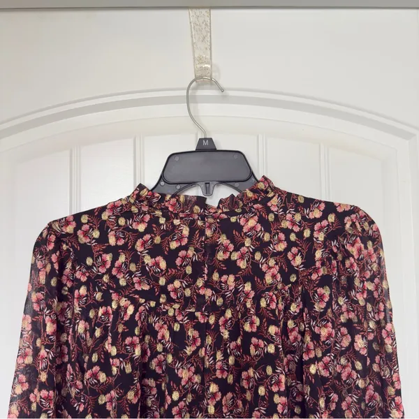 New LOFT‎ XL Multicolor Floral Blouse Top Whimsigoth Dark Academia Modern Boho - Image 6