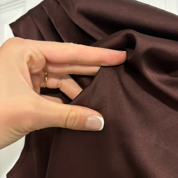 Lioness Brown Satin Mini Dress - Image 10