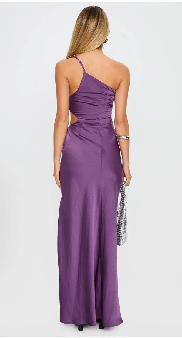 leading role one shoulder maxi dress purple princess polly - Image 3