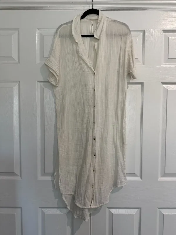 By Anthropologie The Lucia Dress Sheer Cover Up Coverup Size Large - Image 3