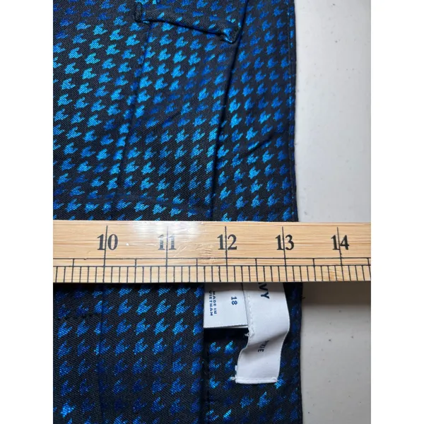 Old Navy NWT Pixie Ankle Pants 18 Cotton Blend Blue‎ Metallic Print Stretch Y2K - Image 10