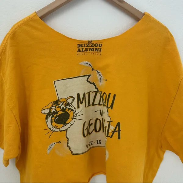 Beat Georgia Mizzou Off The Shoulder Crop Top - Image 5