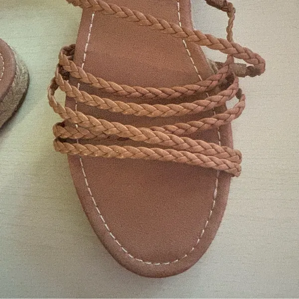 Madewell Women's The Kathryn Espadrille Slide Sandal Leather Size 8 MD777 NWOB - Image 9