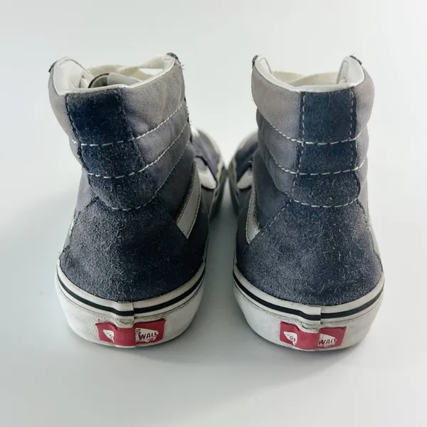 Vans Old Skool Sk8-Hi Canvas Suede High Skate Sneakers Shoes Blue Grey Women 7 - Image 4