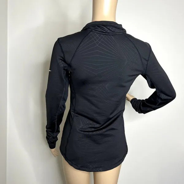 Nike Pro Hyperwarm Black Quarter Zip Top - Image 3