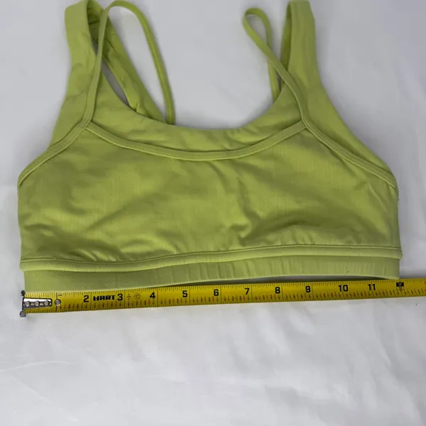 Lululemon Ebb to Train Bra Lime Green Ribbed Medium Support Size 6‎ W2CQGS - Image 8