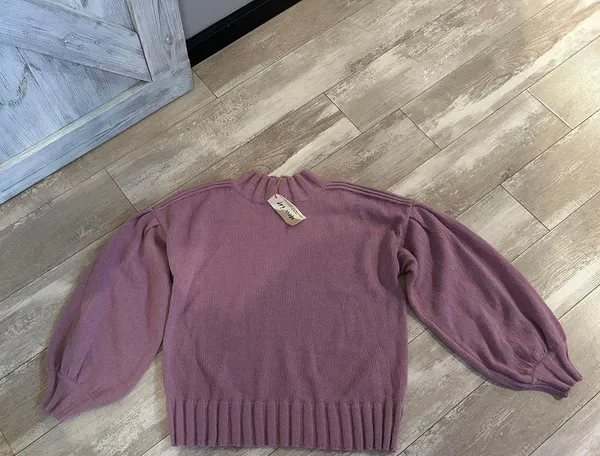 Brand New Balloon Sleeve Mock Neck Sweater - Image 2
