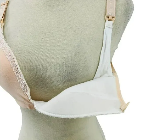 Momma's Comfy Maternity Bra Peach Cotton Xlarge - Image 4