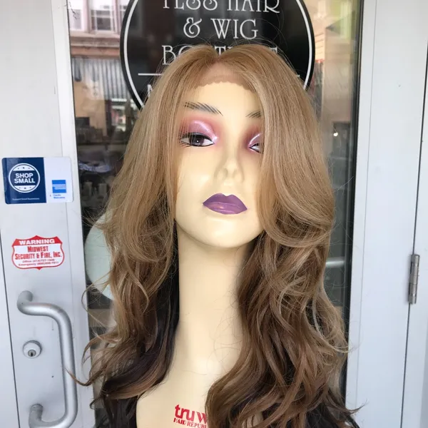 Lacefront middle Part Blonde Brown ombré New Wig - Image 4