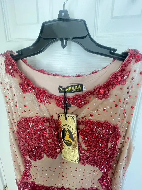 NWT Burgundy Whimsigoth Homecoming Gown Size 10 - Image 9