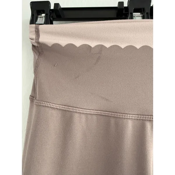 Aerie Offline Real Me High Waisted Leggings Taupe Scalloped Hem Size M‎ - Image 3