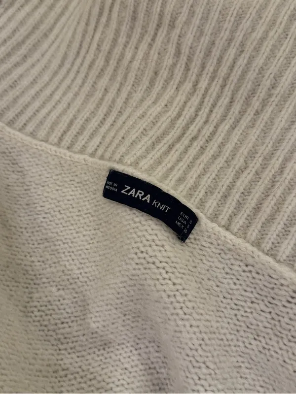 Zara Off-Shoulder Knit Sweater - Cream A - Image 2