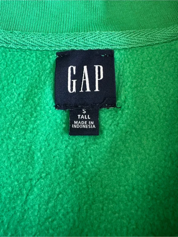 GAP Emerald Green Half-Zip Cropped Athletic Pullover Sweatshirt Small Tall - Image 4