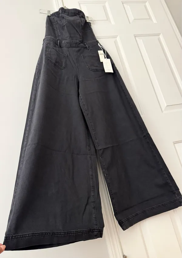 Anthropologie Pilcro Strapless Polished Wide-Leg Denim Jumpsuit, Size 4 - Image 10
