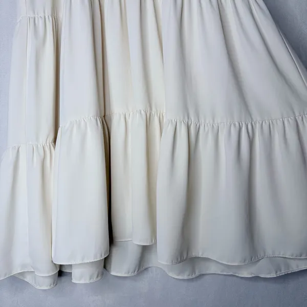 Amanda Uprichard White Midi Tiered Dress - Image 7
