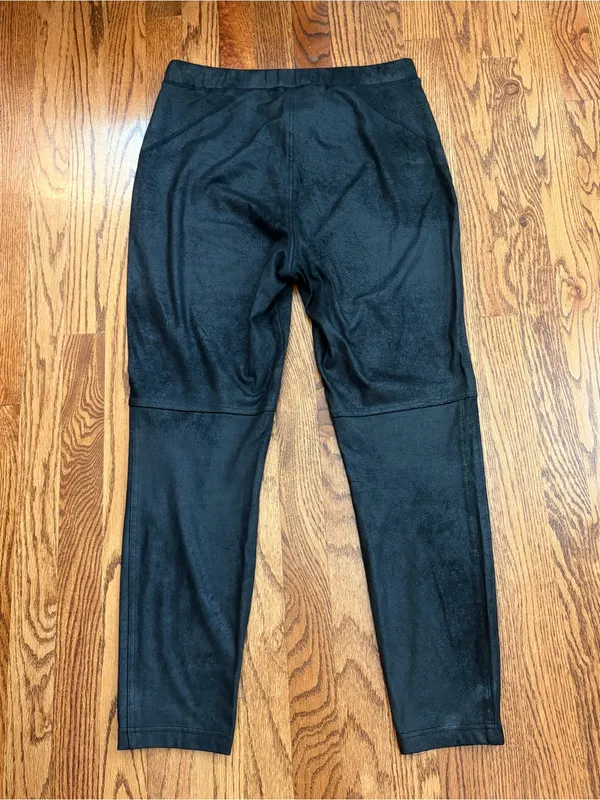 Free People Midnight Vegan Suede Skinny Pants Black High Rise M - Image 6