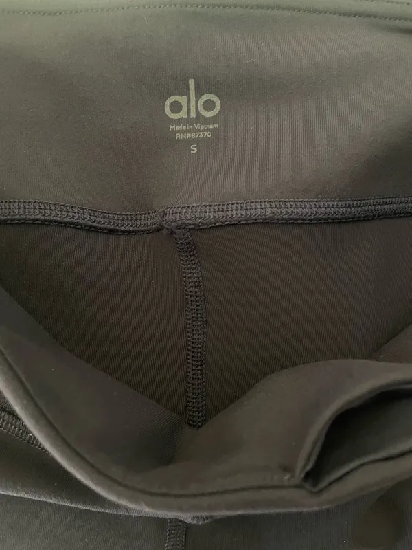Alo yoga navy blue mesh moto leggings size small - Image 7