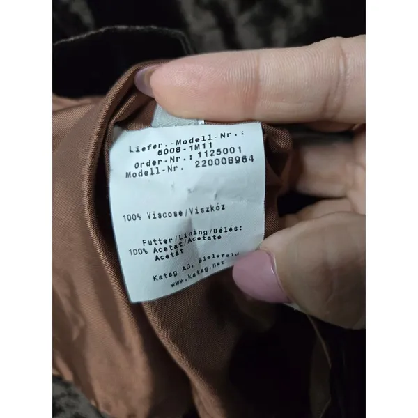 In Linea brown velvet blazer jacket shimmery holiday career office 40. - Image 8