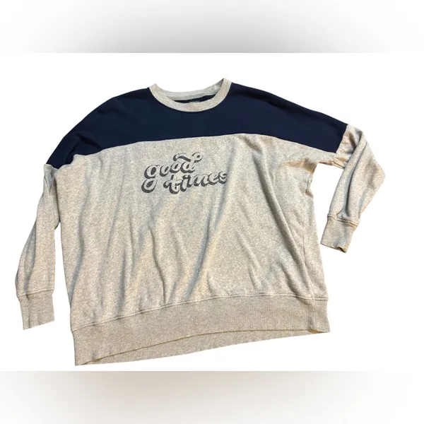 aerie Womens Happy Camper “Good Times” Sweatshirt‎ Cozy Loungewear Comfort Sz XS - Image 5