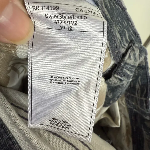 Roxy Womens Jeans Sz 7 28 Tropical Gray‎ Sunburners Skinny Beach Hawaiian Denim - Image 8
