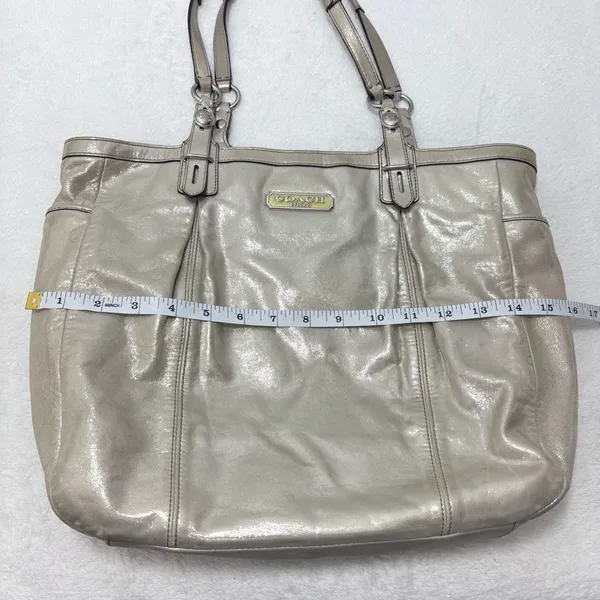 Coach Y2k Madison Gold Leather Tote Bag Purse Top Handle Satchel‎ - Image 16