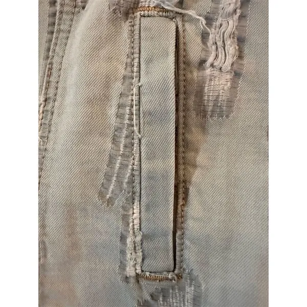 True Religion Women's Distressed Denim Jacket Blue Size M Casual Button Front - Image 10