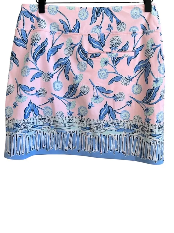Lilly Pulitzer Luxletic UPF Monica Golf Skort Pink Tropics Par Tee Time Golf 00 - Image 8