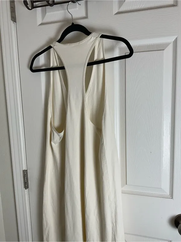 Title: NWT Zara Ecru White 100% Cotton Racerback Maxi Dress Size M - Image 6