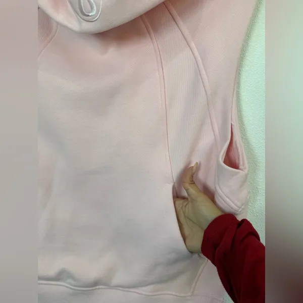Lululemon Scuba Sleeveless Hoodie Vest Pink Oversized Athleisure XS/S - Image 6