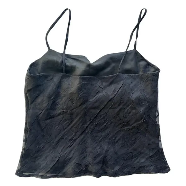 Vintage 90's Y2K Queue Black Camisole Tank Top Size Medium Spaghetti Strap - Image 4