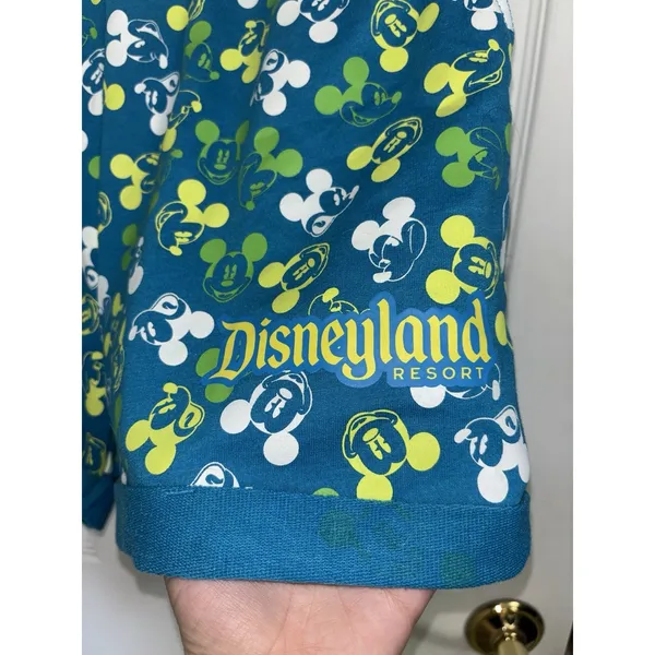 Disney Disneyland Resort Blue Mickey Mouse All Over Print Pull On Shorts Large - Image 3