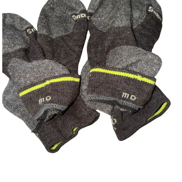 Smartwool PhD Ankle Socks Womens M Gray Excellent Merino Wool 2 Pair Lot - Image 3